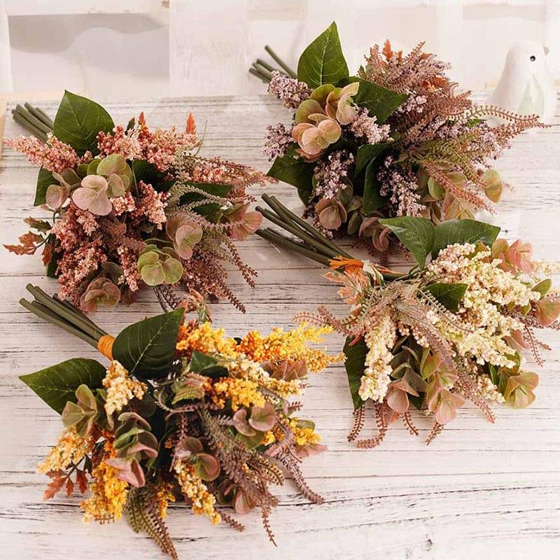 Shop 0 Nordic Cute Foam Artificial Lavender Flowers Wedding Home Decoration Table Autumn Bridal Bouquet High Quality Plastic Fake Plant Mademoiselle Home Decor