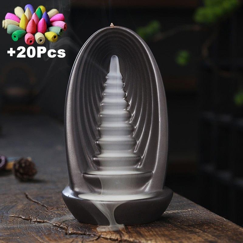 Shop 0 Purple Clay Home Decorations Waterfall Backflow Incense Burner Indoor Aromatherapy For Zen Meditation Relaxation Ornaments +Gift Mademoiselle Home Decor