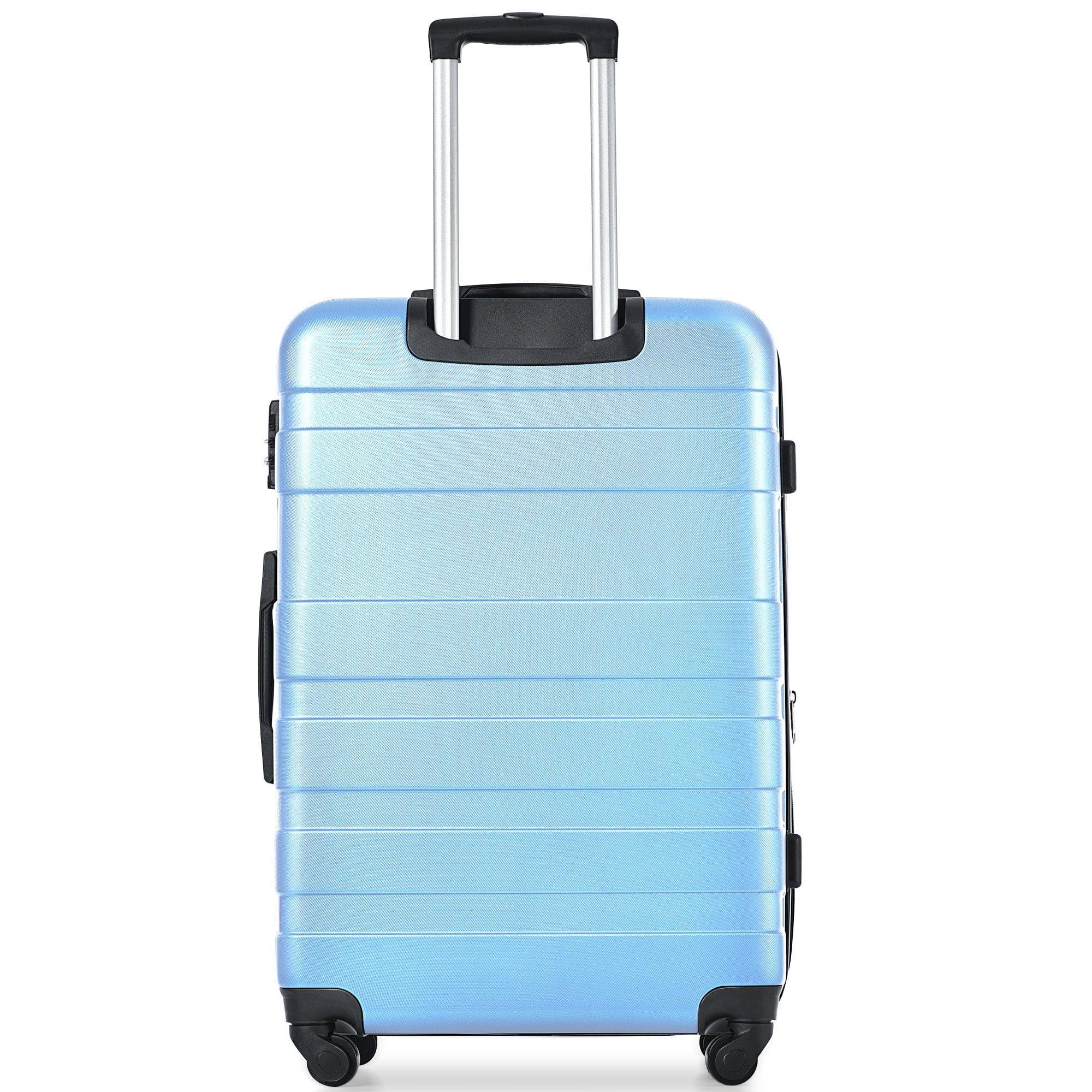Shop Luggage Sets New Model Expandable ABS Hardshell 3pcs Clearance Luggage Hardside Lightweight Durable Suitcase sets Spinner Wheels Suitcase with TSA Lock 20''24''28''(Sky Blue) Mademoiselle Home Decor