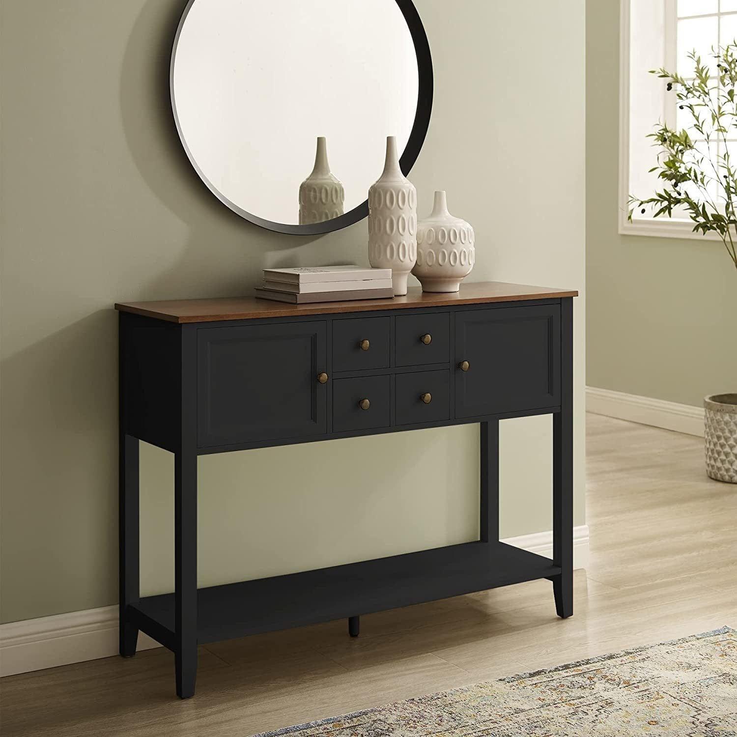 Shop Sideboard Buffet Storage Cabinet with Storage Drawers Storage Cabinets and Large Shelf Mademoiselle Home Decor