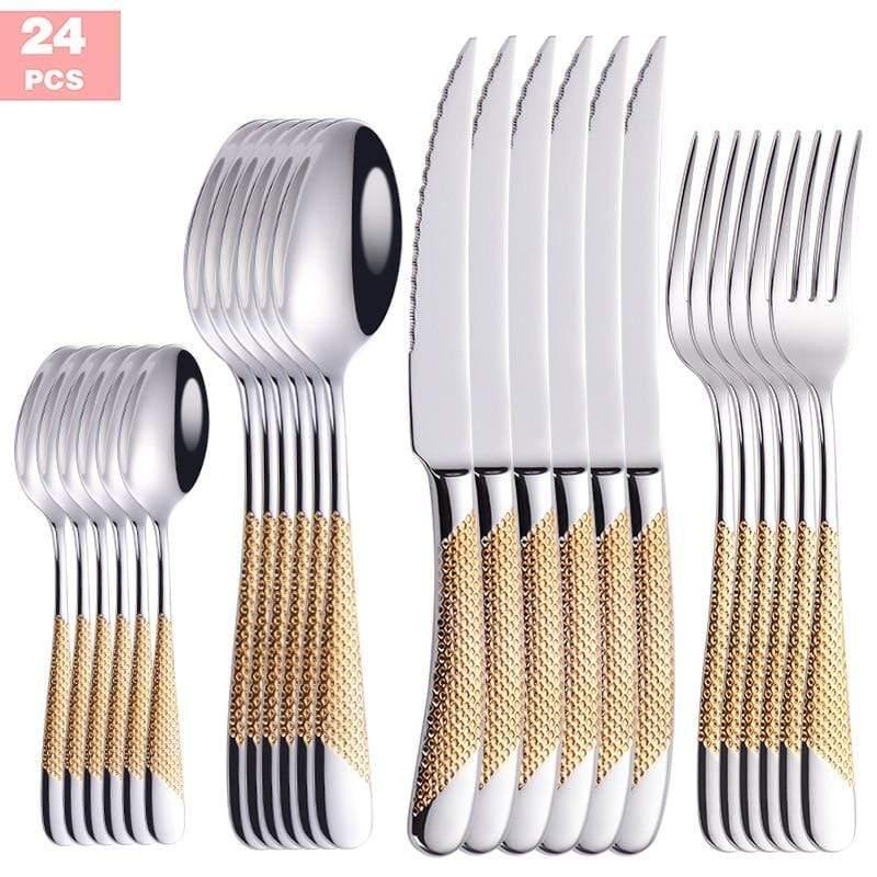 Shop 100003310 Gold For 6 People Devine Cutlery Set Mademoiselle Home Decor