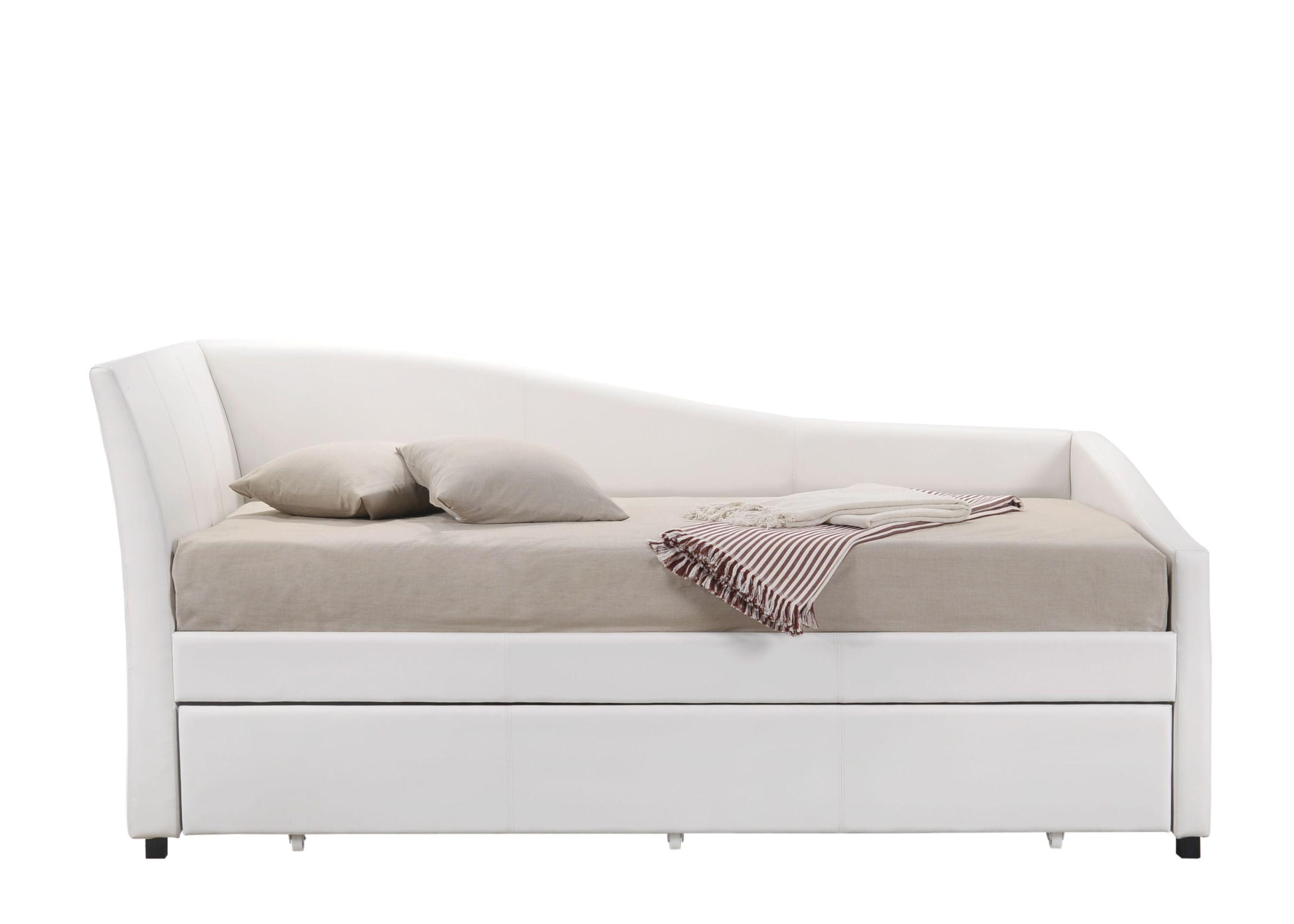 Shop ACME Jedda Daybed & Trundle (Twin Size), White PU (1Set/3Ctn) 39400 Mademoiselle Home Decor