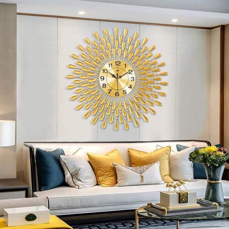 Shop 0 Crystal Sun Modern Style Silent Wall Clock 38X38cm, 2020 New Product Living Room Office Home Wall Decoration Mademoiselle Home Decor