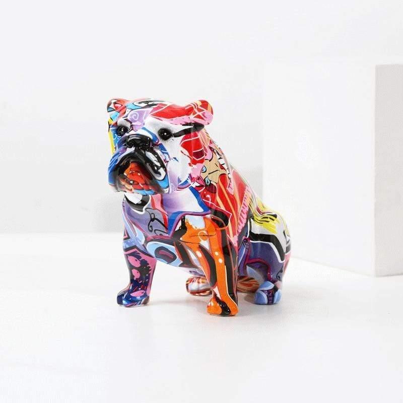 Shop 0 Art Nordic Painting English Bulldog Creative Resin Crafts Home Decoration Wine Cabinet Office Decor Resin Crafts Gift Anime Mademoiselle Home Decor