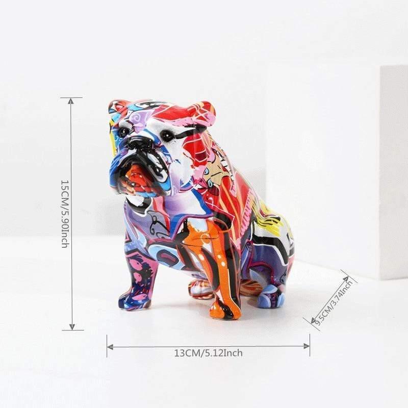 Shop 0 Art Nordic Painting English Bulldog Creative Resin Crafts Home Decoration Wine Cabinet Office Decor Resin Crafts Gift Anime Mademoiselle Home Decor