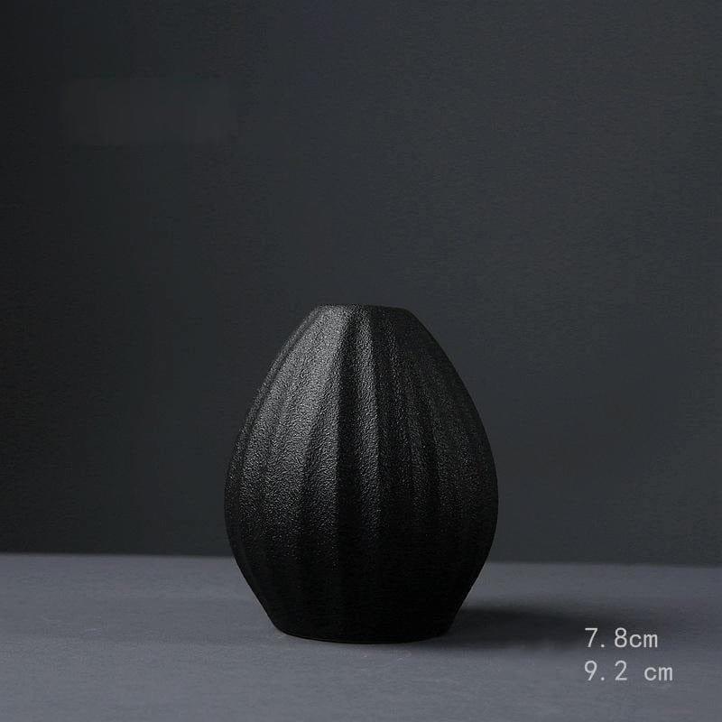 Shop 0 5 Black Ceramic Small Vase Home Decoration Crafts Tabletop Ornament Simplicity Japanese-style Decoration Mademoiselle Home Decor