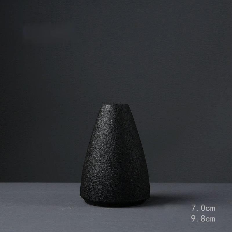 Shop 0 6 Black Ceramic Small Vase Home Decoration Crafts Tabletop Ornament Simplicity Japanese-style Decoration Mademoiselle Home Decor