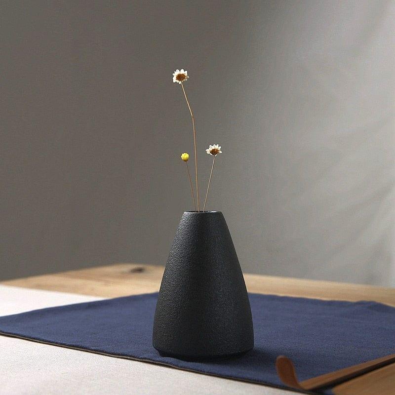 Shop 0 Black Ceramic Small Vase Home Decoration Crafts Tabletop Ornament Simplicity Japanese-style Decoration Mademoiselle Home Decor