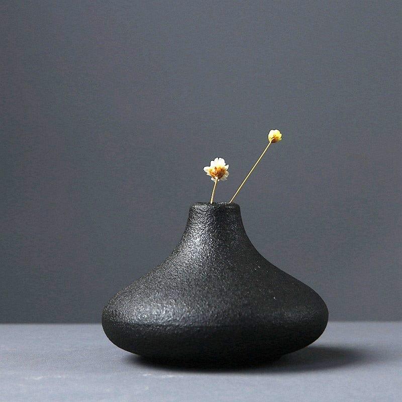 Shop 0 Black Ceramic Small Vase Home Decoration Crafts Tabletop Ornament Simplicity Japanese-style Decoration Mademoiselle Home Decor