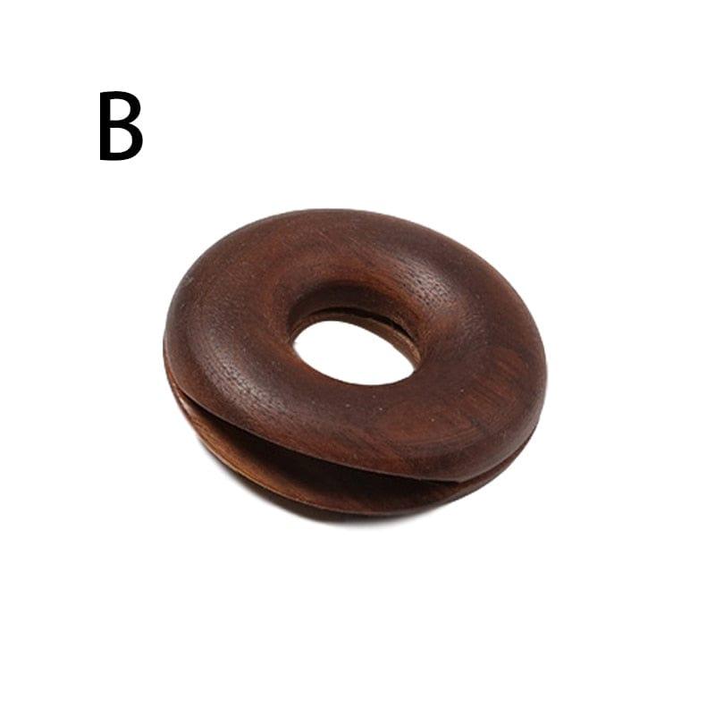 Shop 0 B Wooden Donut Decoration Folder Home Food Storage Kitchen Rings DIY Snack Bag Portable Natural Clamp Sealing Clip Party Mademoiselle Home Decor