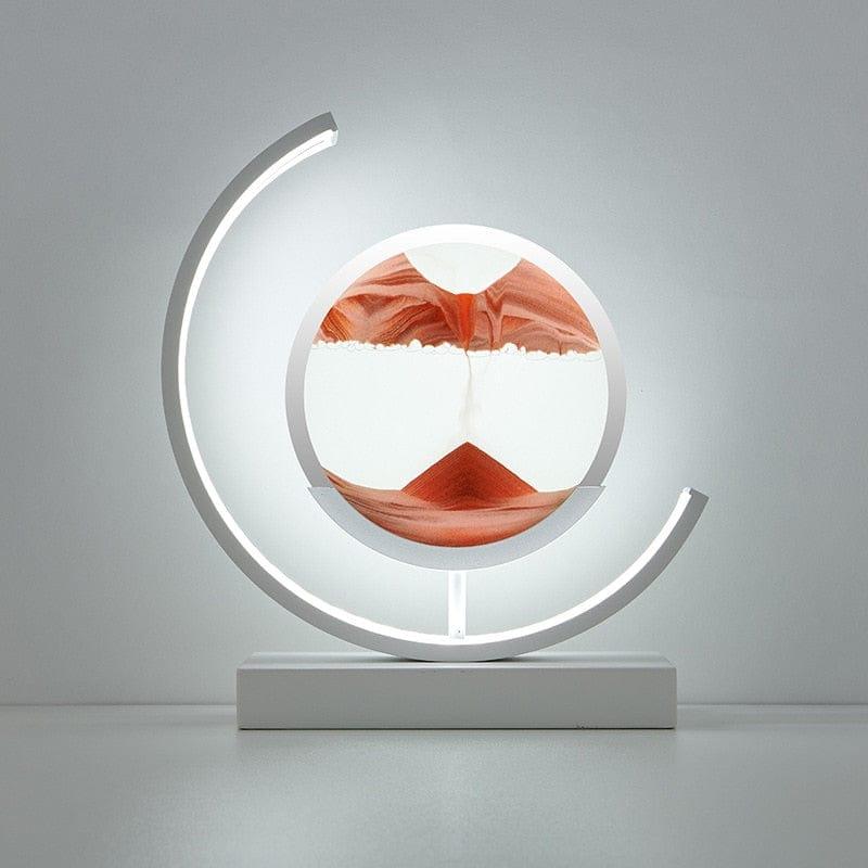 Shop 0 3White Moon-Red / Remote control LED Quicksand Painting Hourglass Art Unique Decorative Sand Painting Night Light Bedroom Decoration Glass Hourglass Table Lamp Mademoiselle Home Decor
