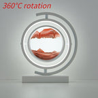 Shop 0 White spin-Red / Remote control LED Quicksand Painting Hourglass Art Unique Decorative Sand Painting Night Light Bedroom Decoration Glass Hourglass Table Lamp Mademoiselle Home Decor