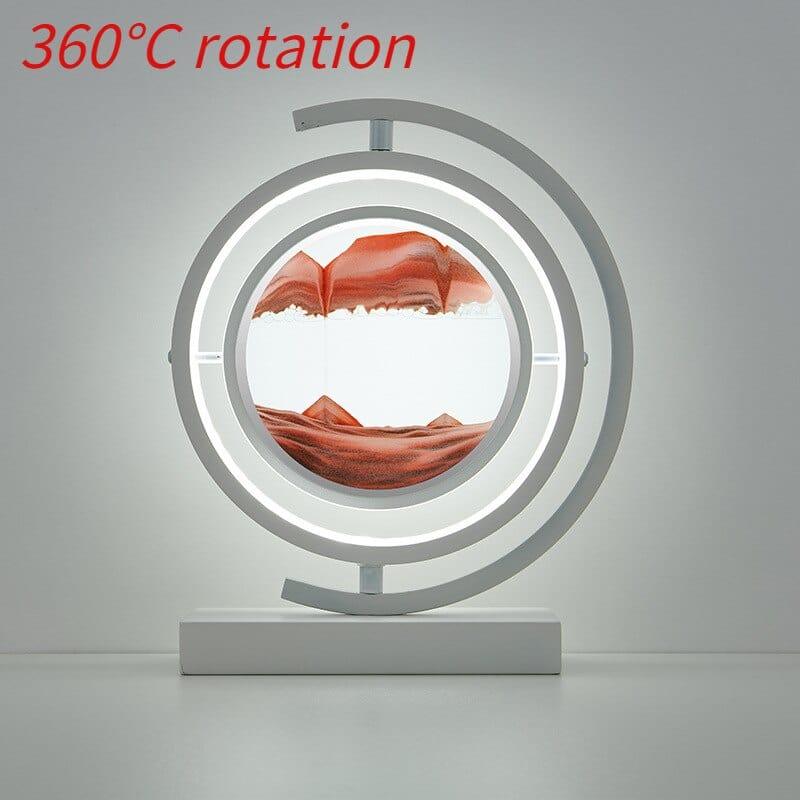 Shop 0 White spin-Red / Remote control LED Quicksand Painting Hourglass Art Unique Decorative Sand Painting Night Light Bedroom Decoration Glass Hourglass Table Lamp Mademoiselle Home Decor
