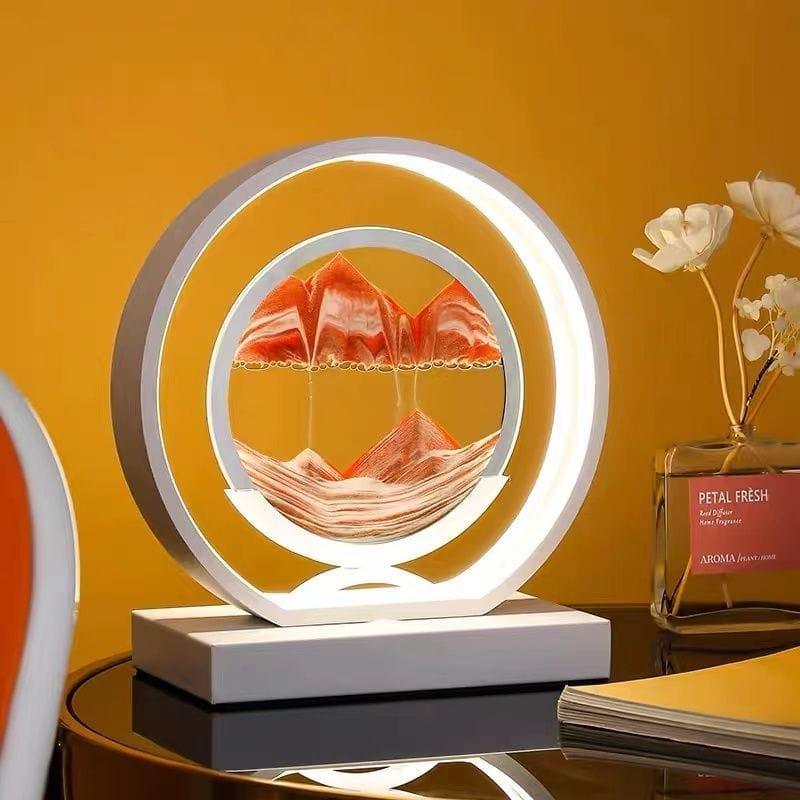 Shop 0 LED Quicksand Painting Hourglass Art Unique Decorative Sand Painting Night Light Bedroom Decoration Glass Hourglass Table Lamp Mademoiselle Home Decor