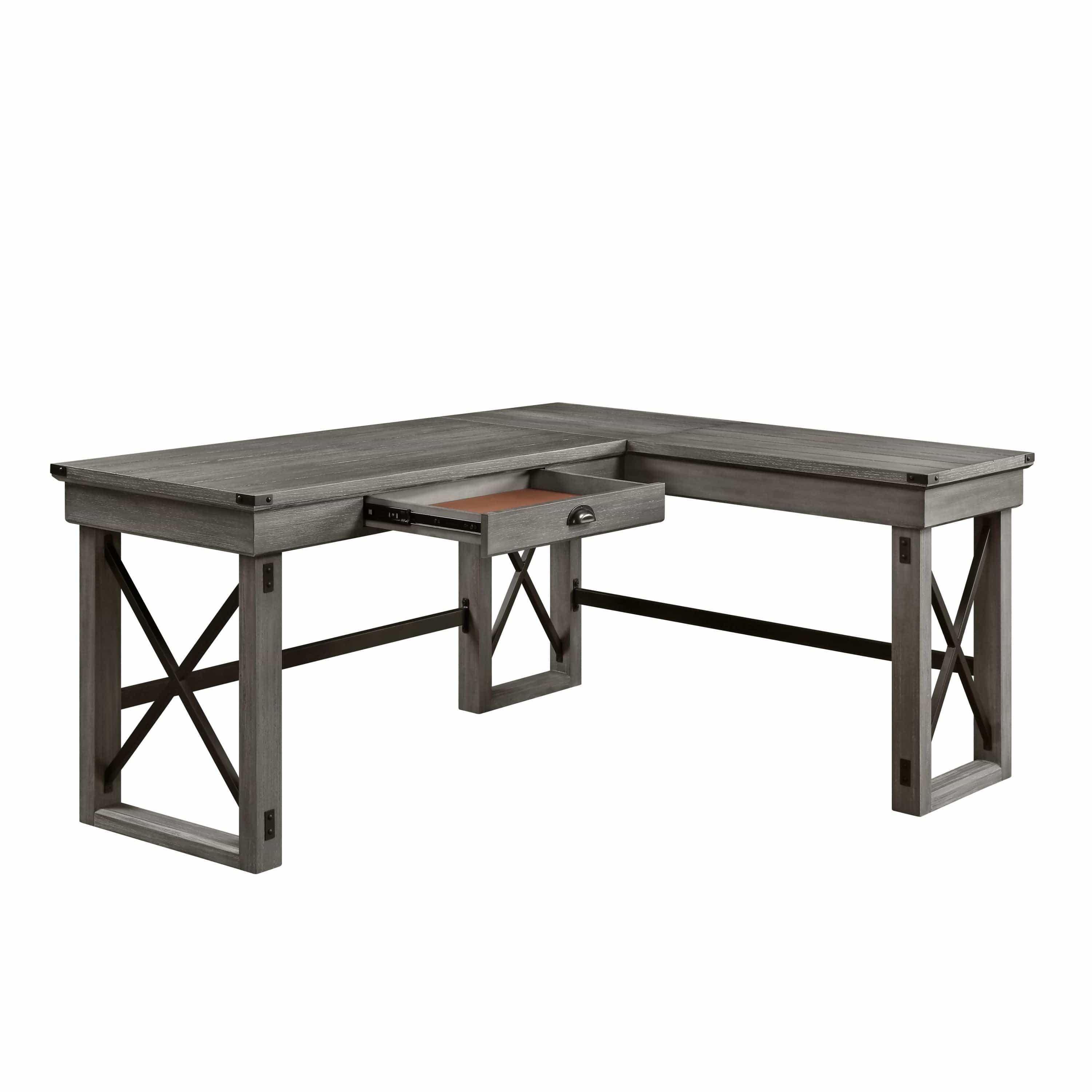 Shop ACME Talmar Writing Desk w/Lift Top in Weathered Gray Finish OF00054 Mademoiselle Home Decor