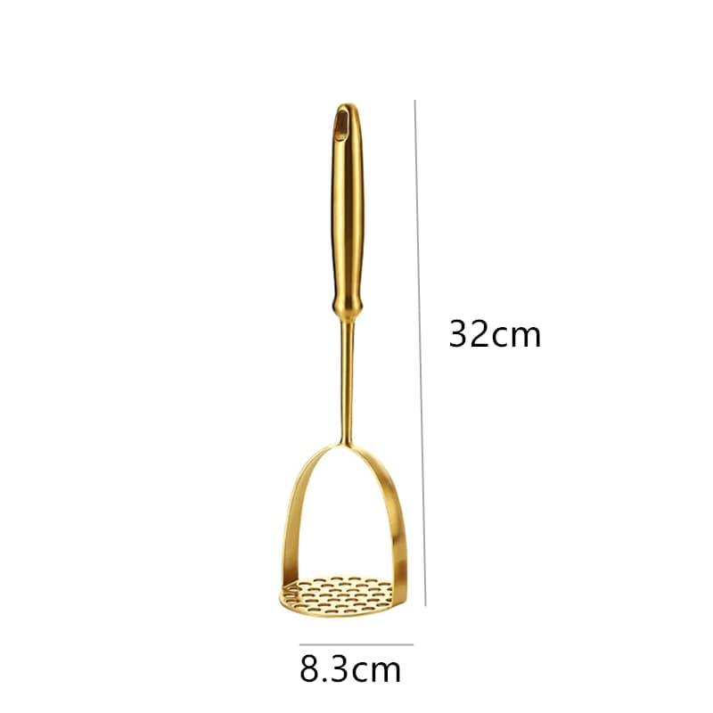 Shop 0 CN / Style 5 Home Manual Stainless Steel Potato Masher Pressed Pumpkin Ricer Smooth Mashed Crusher Fruit Vegetable Press Gold Kitchen Gadgets Mademoiselle Home Decor