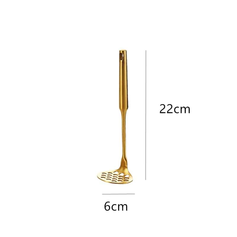 Shop 0 CN / Style 3 Home Manual Stainless Steel Potato Masher Pressed Pumpkin Ricer Smooth Mashed Crusher Fruit Vegetable Press Gold Kitchen Gadgets Mademoiselle Home Decor