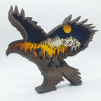 Shop 0 no light Wooden Carved Eagle Wood Animal Statue Preferment Gift Home Decor Ornaments Mademoiselle Home Decor