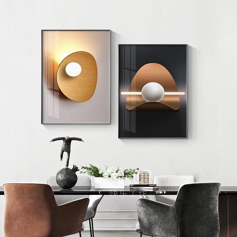 Shop 0 Abstract Geometric Canvas Painting Orange Posters and Prints Modern Minimalist Wall Art Pictures Living Room Bedroom Home Decor Mademoiselle Home Decor