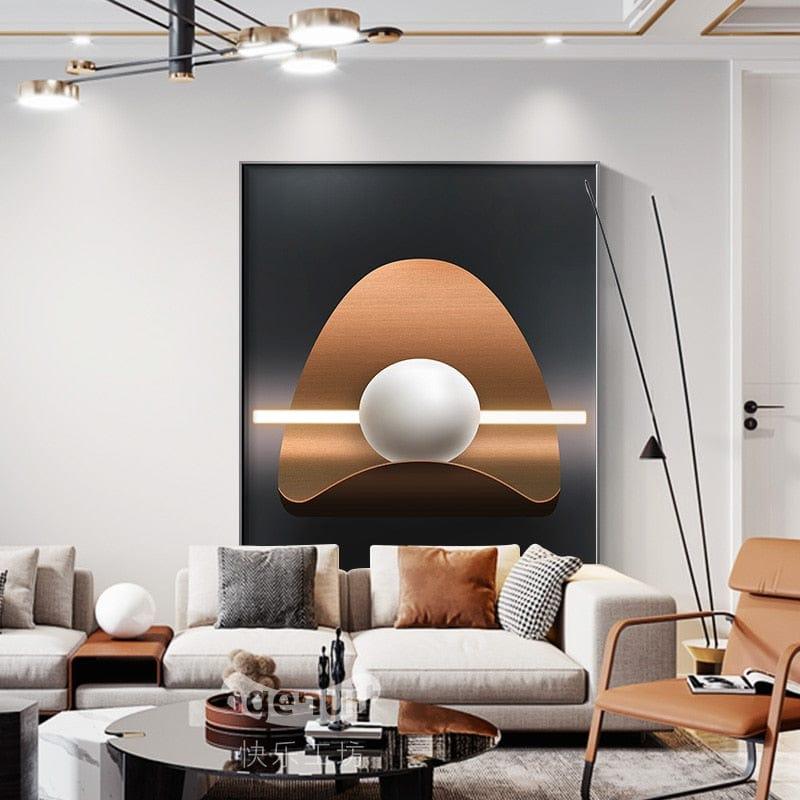 Shop 0 Abstract Geometric Canvas Painting Orange Posters and Prints Modern Minimalist Wall Art Pictures Living Room Bedroom Home Decor Mademoiselle Home Decor