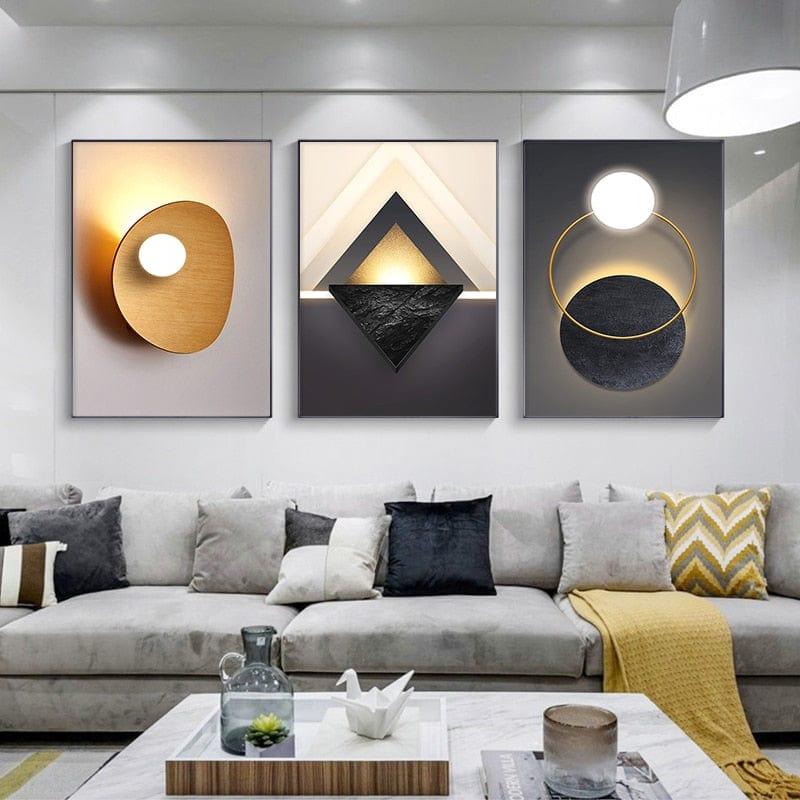 Shop 0 Abstract Geometric Canvas Painting Orange Posters and Prints Modern Minimalist Wall Art Pictures Living Room Bedroom Home Decor Mademoiselle Home Decor