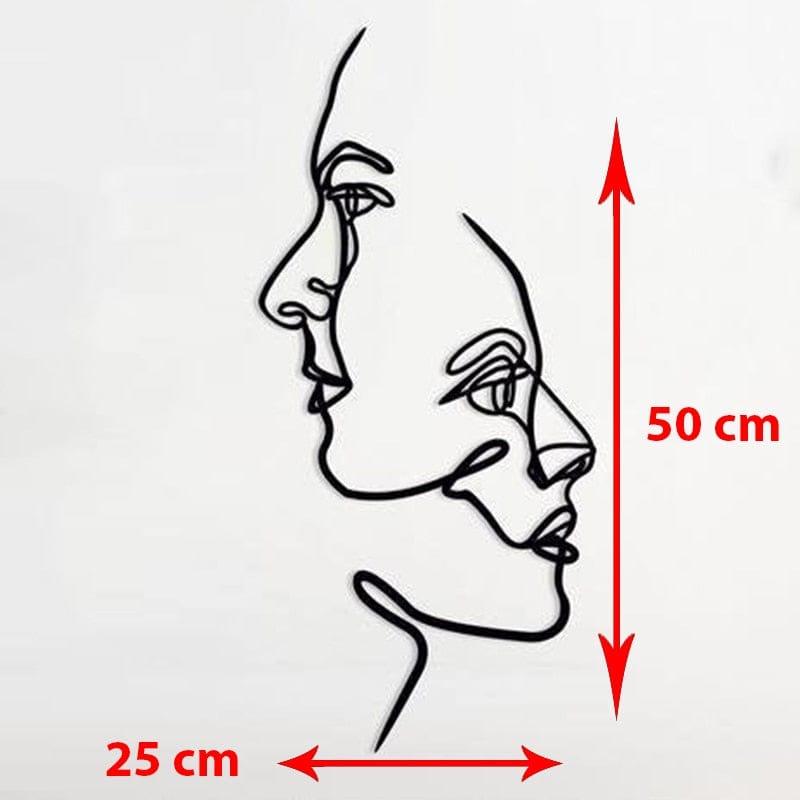 Shop 0 Man Woman Faces Picture Black Laser Cut Wood Board Painting Wall Sticker Accessory Home Office Room Modern Design Decoration Mademoiselle Home Decor