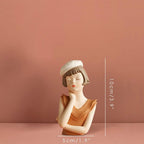 Shop 0 Mini -10cm ARTLOVIN Modern Balloon Girl Sculptures Resin Figurines Bust Vase Gold Tray Storage For Cabinet Living Room Decor Birthday Gifts Mademoiselle Home Decor