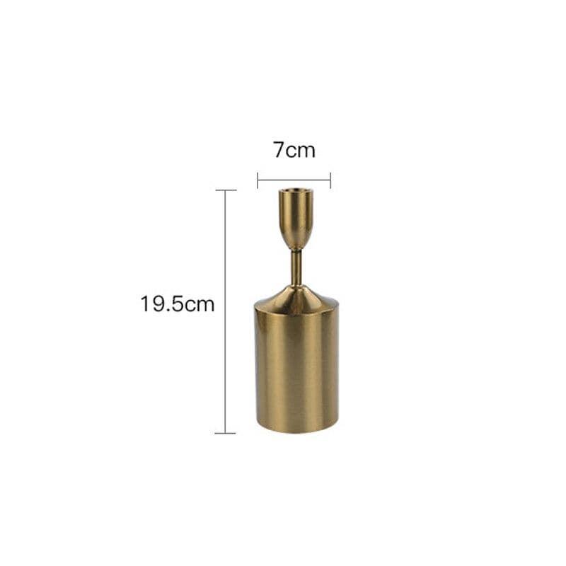 Shop 0 A / China Metal Candlestick Holder Wedding Luxury Table Romantic Decorations New Year Party Pillar Candle Holder Gold Scandinavia Decor Mademoiselle Home Decor