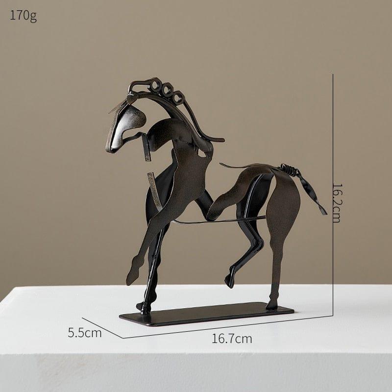 Shop 0 A Abstract animal Decorative Statue Nordic Simple Metal Black Lines horse Sculpture Ornaments Iron Art Home Decoration Crafts Gift Mademoiselle Home Decor