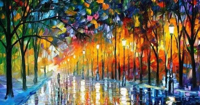 Shop 0 20x40cm no frame / K527 Abstract Landscape Knife Art Painitngs On the Wall Art Canvas Pictures Modern Art Posters And Prints For Bed Room Wall Cuadros Mademoiselle Home Decor