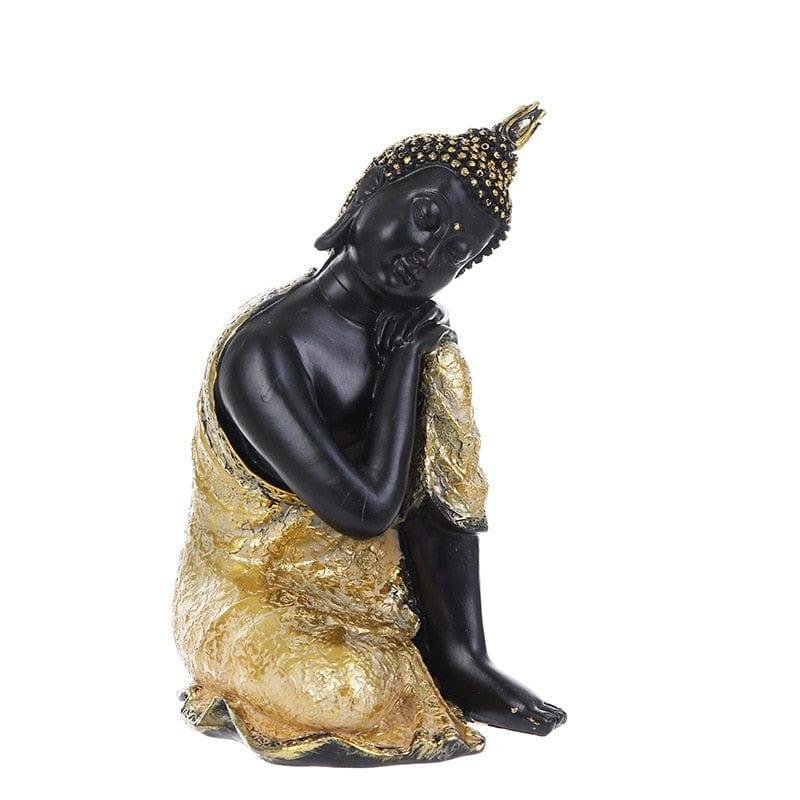 Shop 0 BUF Buddhism Adornment Buddha Tathagata Statue Thailand Yoga Mandala Buddha Sculptures Resin Craft Amitabha Buddha Statue Mademoiselle Home Decor