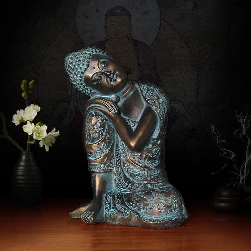 Shop 0 8059 BUF Buddhism Adornment Buddha Tathagata Statue Thailand Yoga Mandala Buddha Sculptures Resin Craft Amitabha Buddha Statue Mademoiselle Home Decor