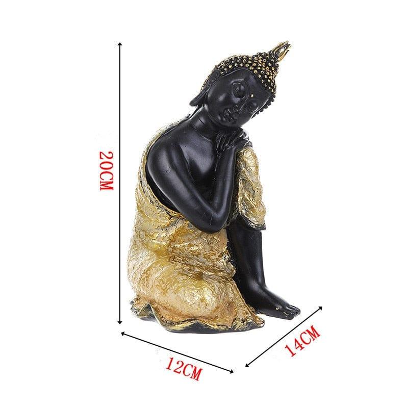 Shop 0 BUF Buddhism Adornment Buddha Tathagata Statue Thailand Yoga Mandala Buddha Sculptures Resin Craft Amitabha Buddha Statue Mademoiselle Home Decor