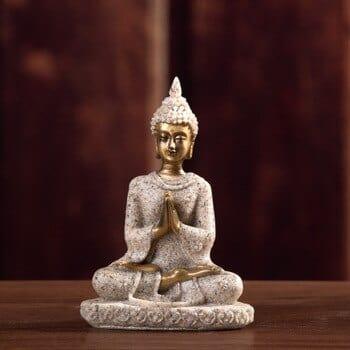 Shop 0 Decoration Buddhist Sandstone Religion Resin Crafts Small Sitting Buddha Ornaments Sculpture Home  Ornaments Gifts Mademoiselle Home Decor