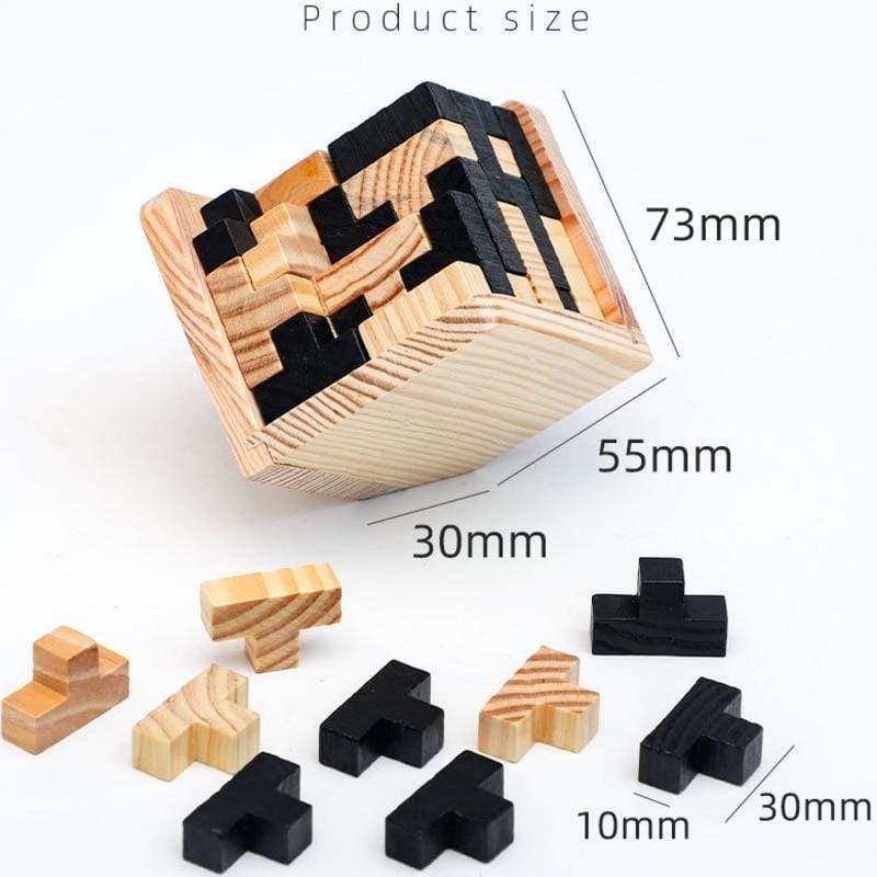 Shop 0 Equilibrium Wooden Cube Puzzle Mademoiselle Home Decor