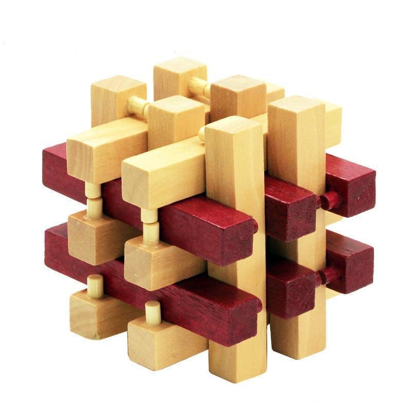Shop 0 Eighteen Column Equilibrium Wooden Cube Puzzle Mademoiselle Home Decor