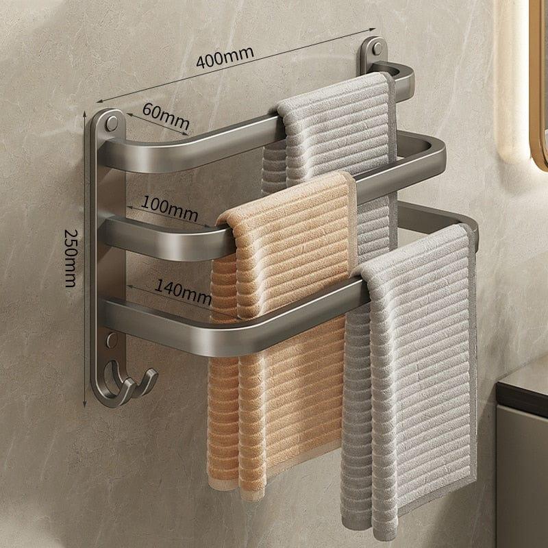 Shop 0 40cm Three Ernest Bathroom Towel Rack Mademoiselle Home Decor