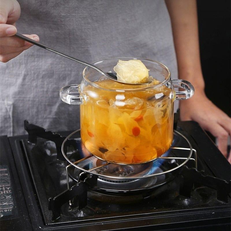 Shop 0 Glass Small Stew Pot Water-proof Transparent Cover Soup Cup Soup Bowl Bird's Nest Stew Bowl Open Flame Home Kitchen Supplies Mademoiselle Home Decor