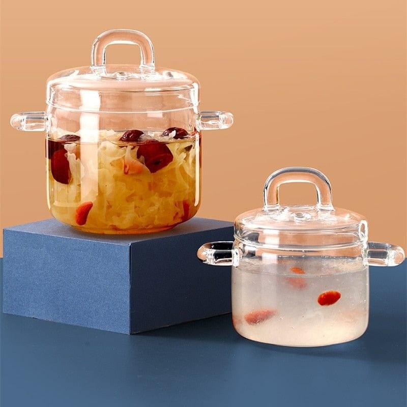 Shop 0 Glass Small Stew Pot Water-proof Transparent Cover Soup Cup Soup Bowl Bird's Nest Stew Bowl Open Flame Home Kitchen Supplies Mademoiselle Home Decor