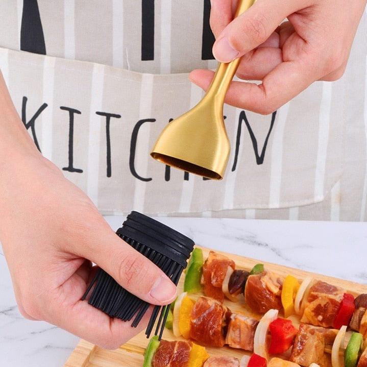 Shop 0 1 Pcs Oil Brushes Stainless Steel Silicone Kitchen BBQ Grilling Baking Cooking Brushes Barbecue Cooking Tools Mademoiselle Home Decor