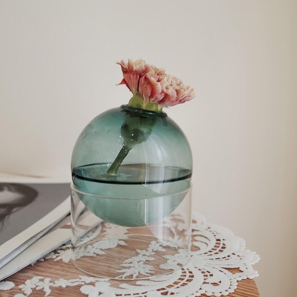 Shop 0 Living Room Decoration Glass Vase Home Decore Vases for Flowers Modern Nordic Spherical Hydroponic Tabletop Vase Transparent Mademoiselle Home Decor