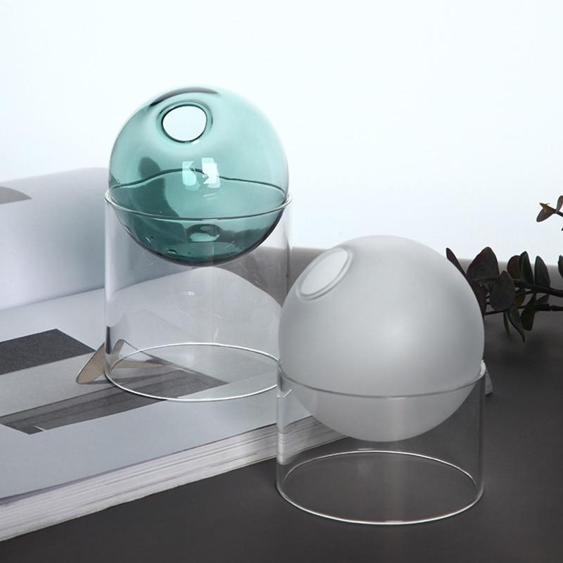 Shop 0 Living Room Decoration Glass Vase Home Decore Vases for Flowers Modern Nordic Spherical Hydroponic Tabletop Vase Transparent Mademoiselle Home Decor