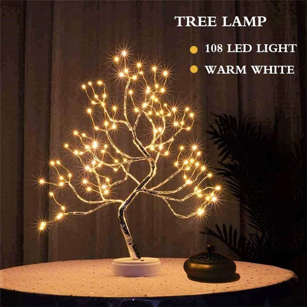 Shop 0 LED Night Light Mini Christmas Tree Copper Wire Garland Lamp For Kids Home Bedroom Decoration Decor Fairy Light Holiday lighting Mademoiselle Home Decor