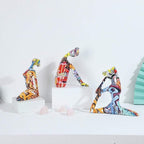 Shop 0 Creative Modern Resin Art Color Yoga Girl Statue Figurine Resin Sculpture Home Office Bar Store Decoration Ornament Crafts Mademoiselle Home Decor