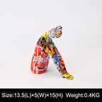 Shop 0 A Creative Modern Resin Art Color Yoga Girl Statue Figurine Resin Sculpture Home Office Bar Store Decoration Ornament Crafts Mademoiselle Home Decor