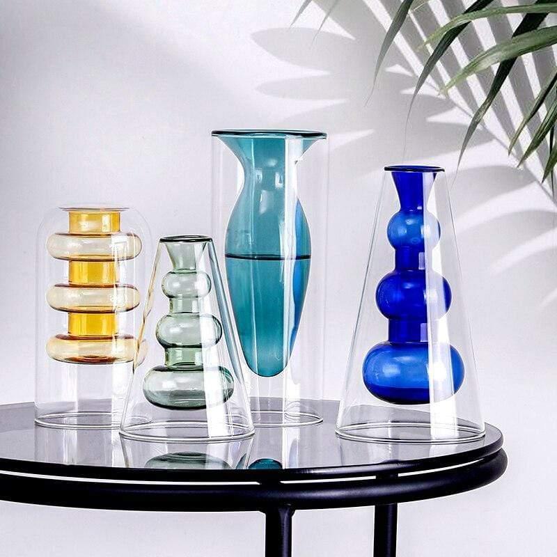 Shop 0 Nordic Decoration Home Glass Vase Living Room Decoration Home Decor Hydroponic Transparent Glass Container Tabletop Vases Modern Mademoiselle Home Decor