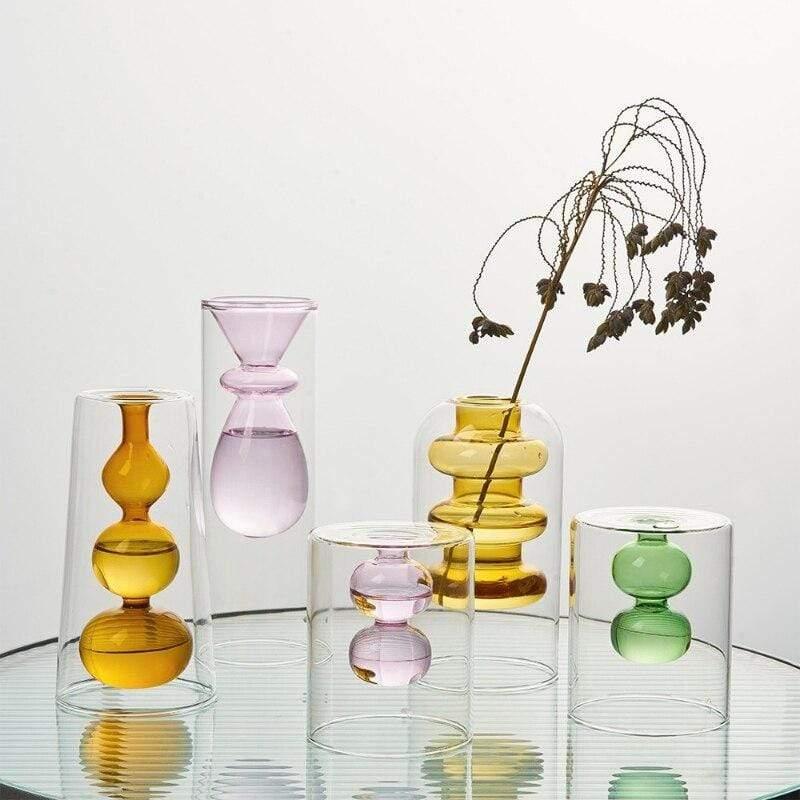 Shop 0 Nordic Decoration Home Glass Vase Living Room Decoration Home Decor Hydroponic Transparent Glass Container Tabletop Vases Modern Mademoiselle Home Decor