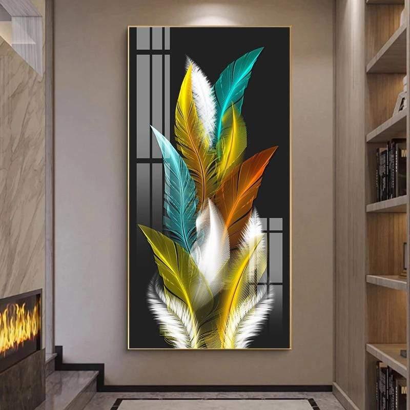 Shop 0 Modern Nordic Art Feather Canvas Painting On The Wall Art Posters Prints Wall Pictures for Living Room Home Wall Cuadros Decor Mademoiselle Home Decor