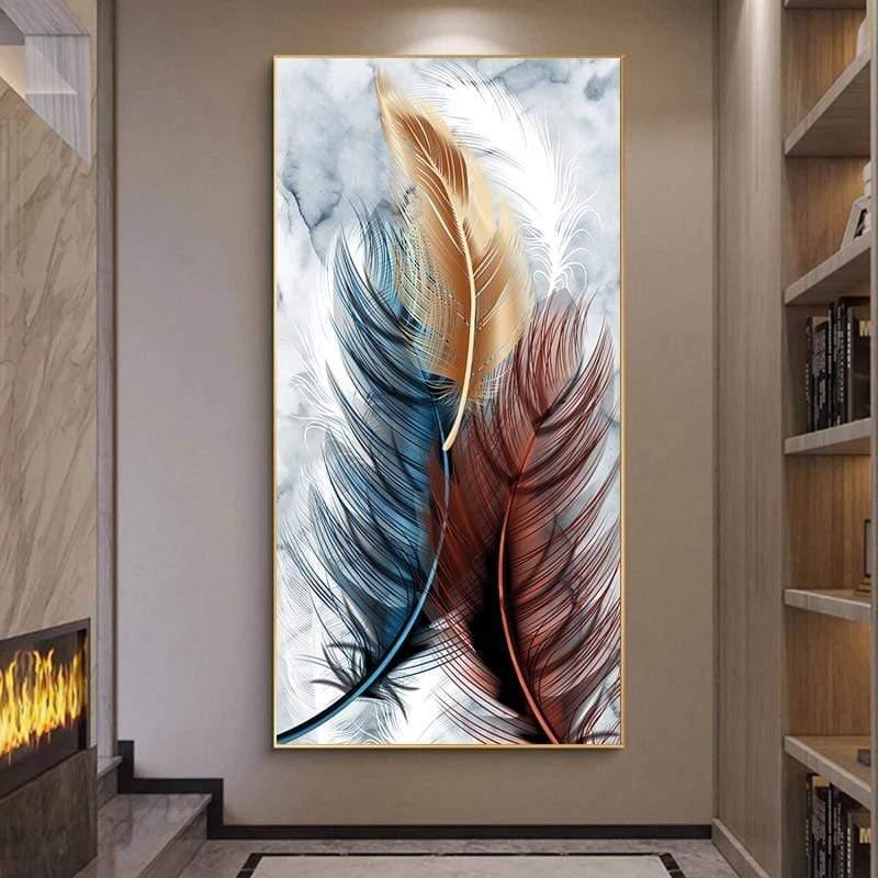 Shop 0 Modern Nordic Art Feather Canvas Painting On The Wall Art Posters Prints Wall Pictures for Living Room Home Wall Cuadros Decor Mademoiselle Home Decor