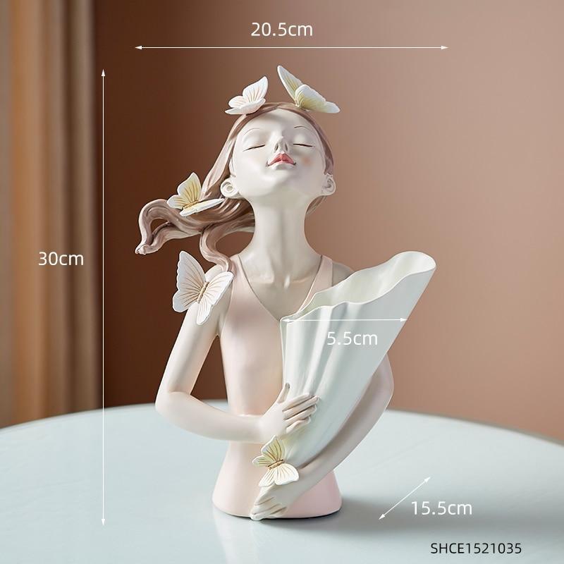 Shop 200044142 Girl in Pink Fleur Sculpture Mademoiselle Home Decor